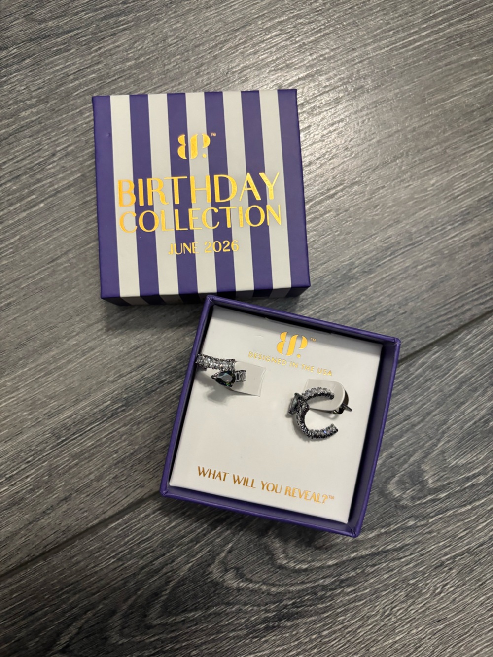 June 2026 birthday earrings midnight teardrops